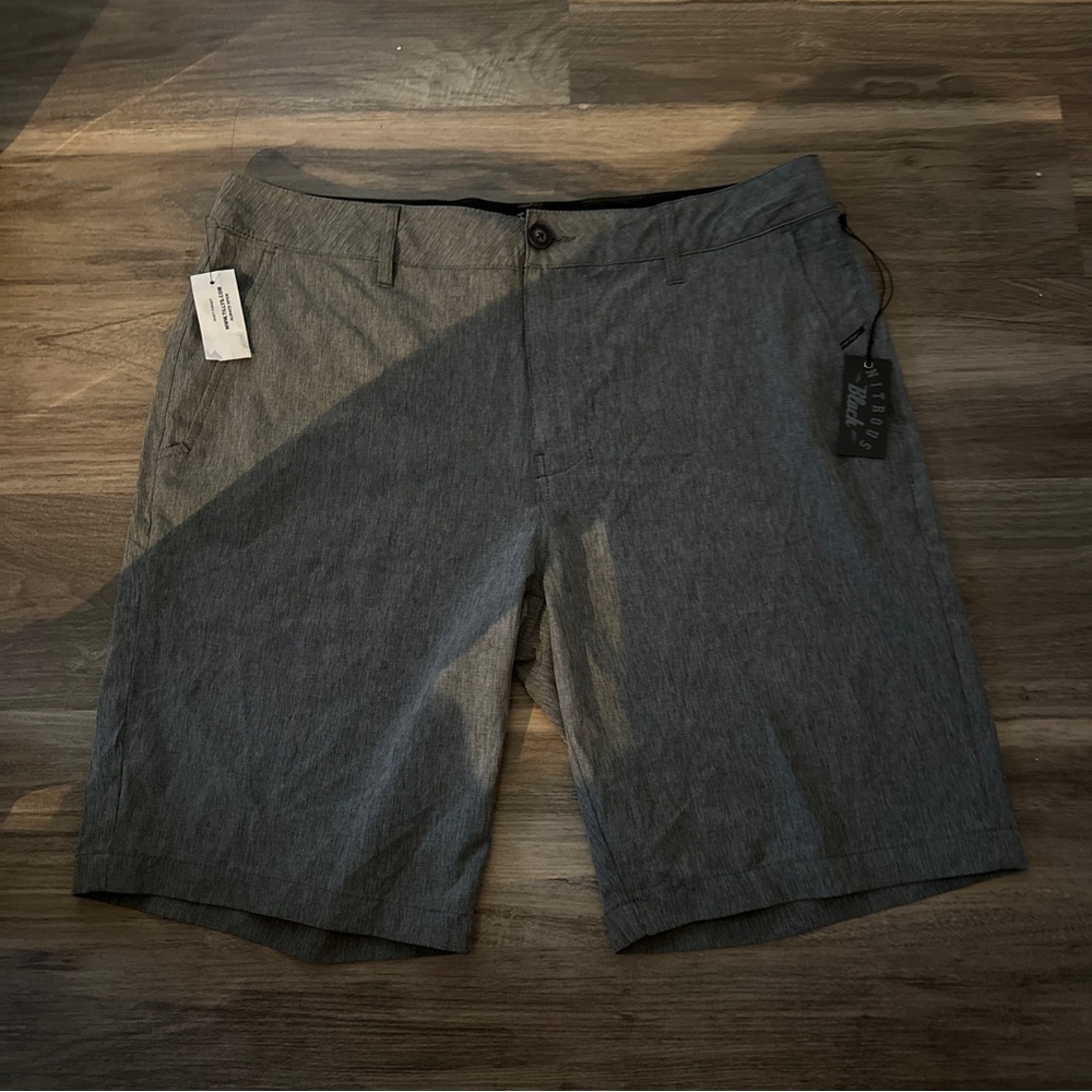 Tilly's Charcoal Flat Front Shorts